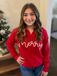 Very Merry Collared Sweater