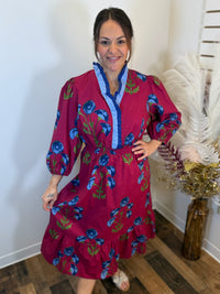 Spring Story Ruffle Trim Dress