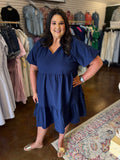 Take a Stroll Textured Dress - Plus