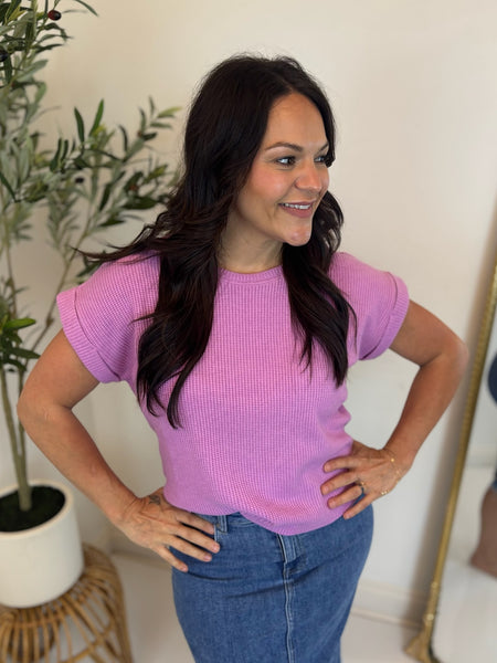 Wild and Free Waffle Knit Top