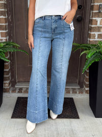 Alma Ankle Wide Flare Tummy Control Jean - Risen