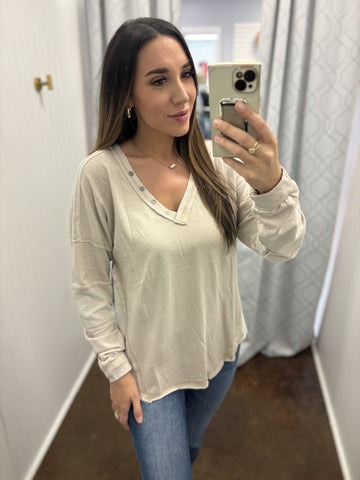 Wanderlust Washed Knit Top
