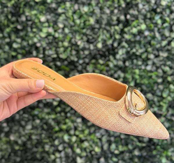 Jamie Raffia Mule