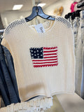 Americana Crochet Knit Top