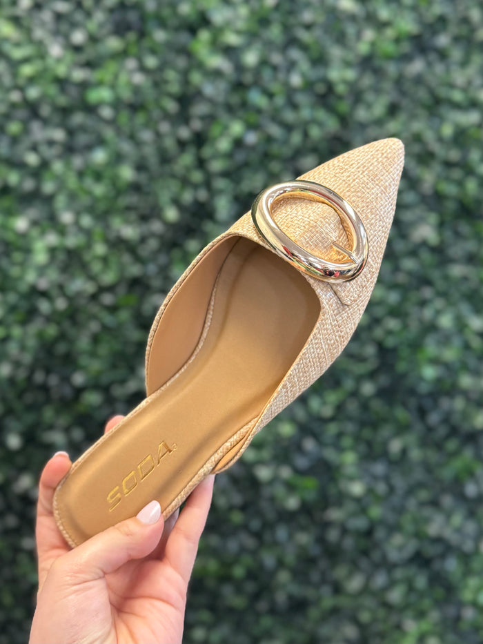 Jamie Raffia Mule