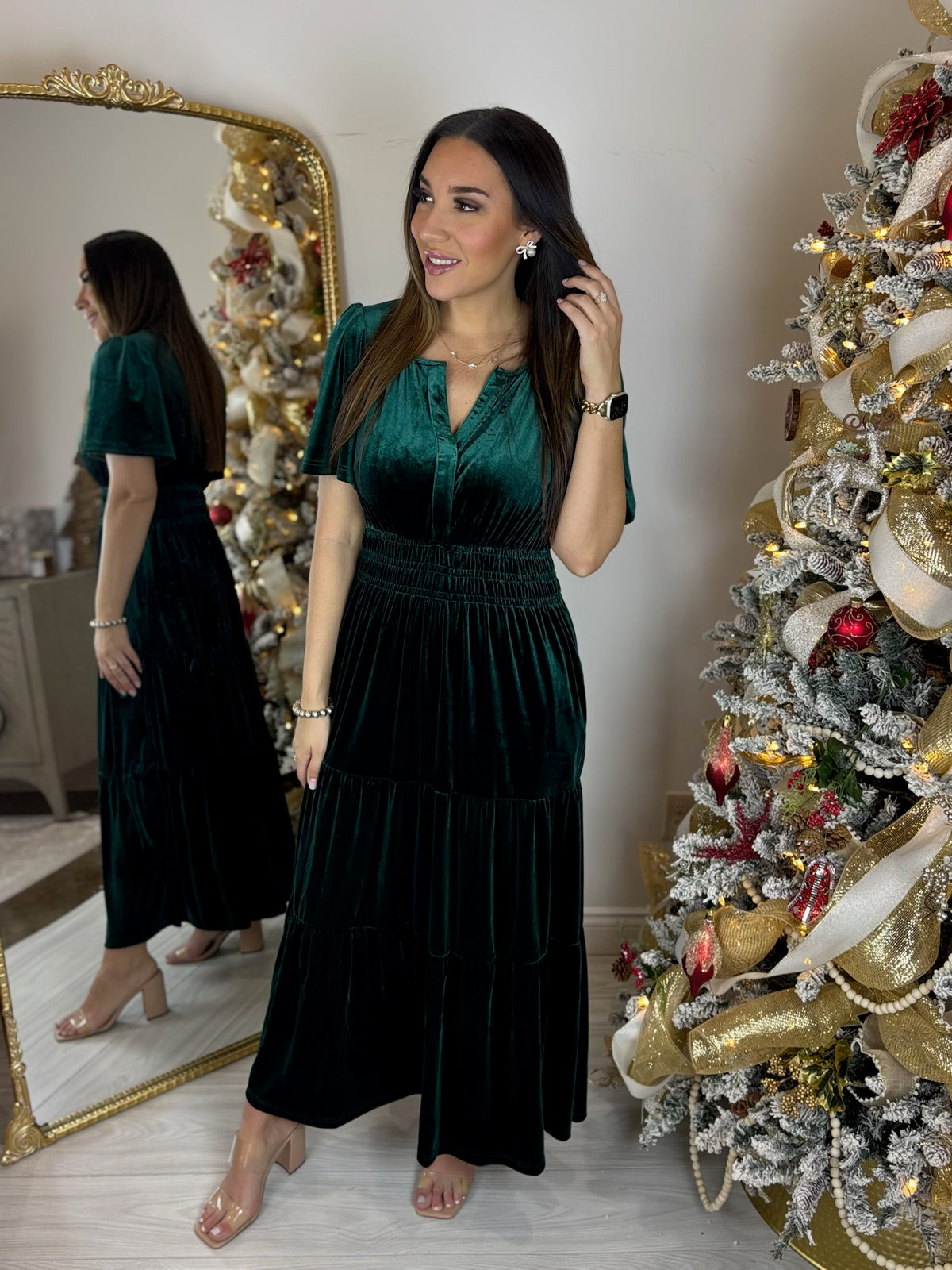 Deck the Halls Velvet Dress
