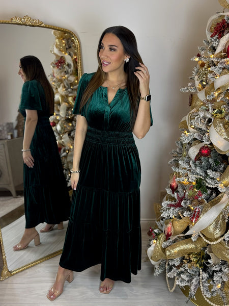 Deck the Halls Velvet Dress