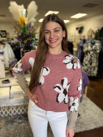 Falling for You Floral Sweater