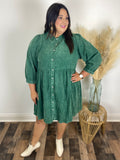 In the Evergreen Corduroy Dress - Plus