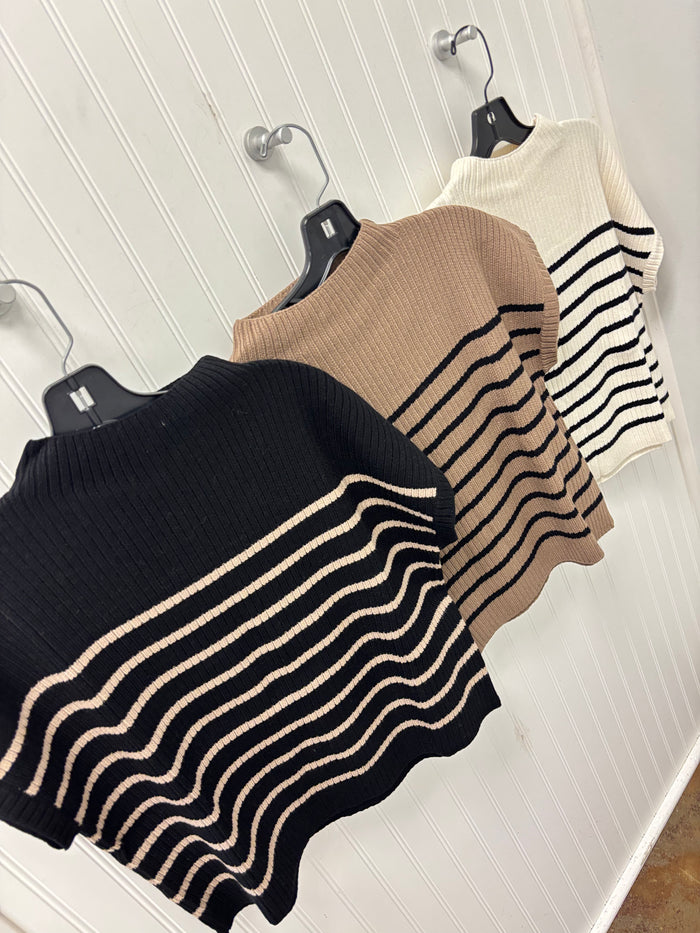 Cafe Society Striped Top
