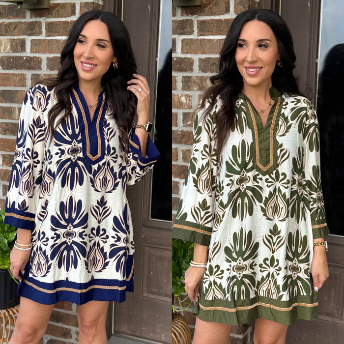 Willow Grove Split Neck Dress