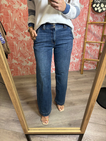 Judy Blue Full Size High Waist Front Seam Detail Straight Jeans