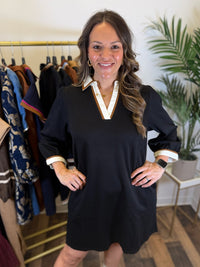 Consider it Done Contrast Dress - Black