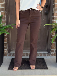 Dark Chocolate High Rise Bootcut Jean