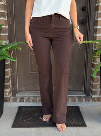 Dark Chocolate High Rise Bootcut Jean