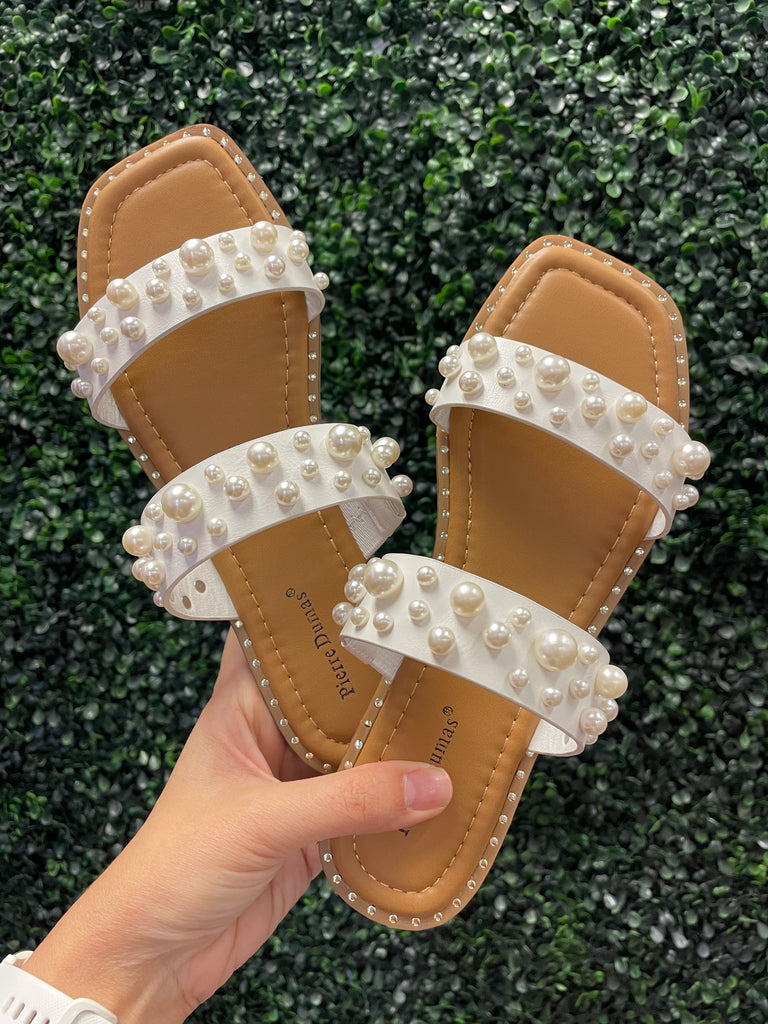 Pearl white leather wedding sandals – Ankalia Sandals