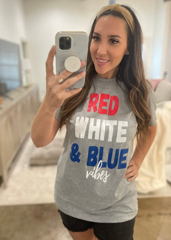 Red White & Blue Vibes Graphic Tee
