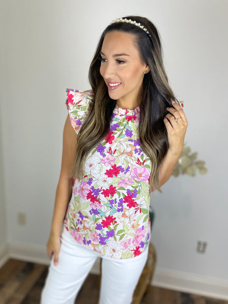 Total Catch Floral Top