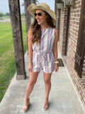Shore Thing Striped Romper